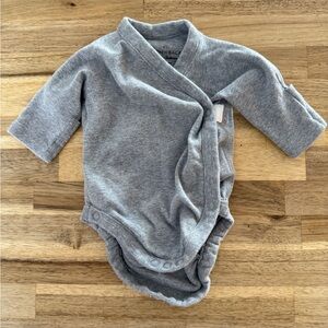 Hanna Andersson Gray Newborn Onesie